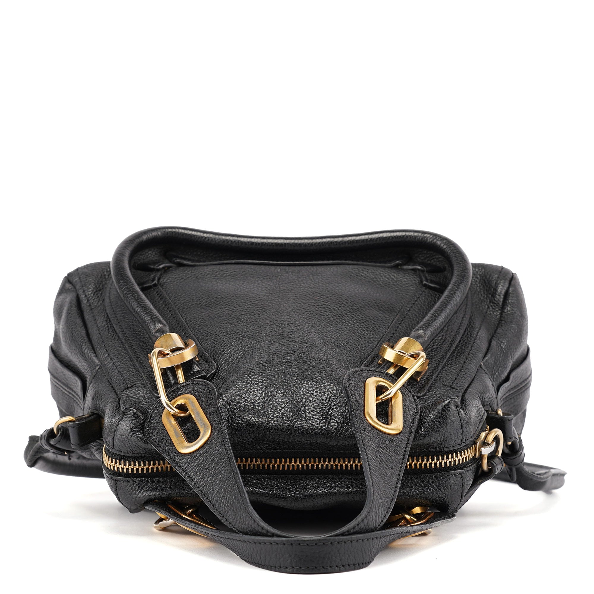 Black Leather Paraty 2-Way Shoulder Bag