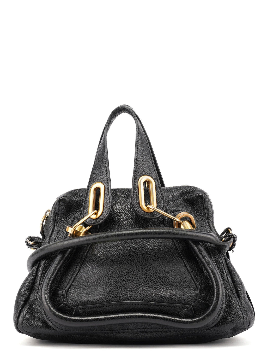 Black Leather Paraty 2-Way Shoulder Bag