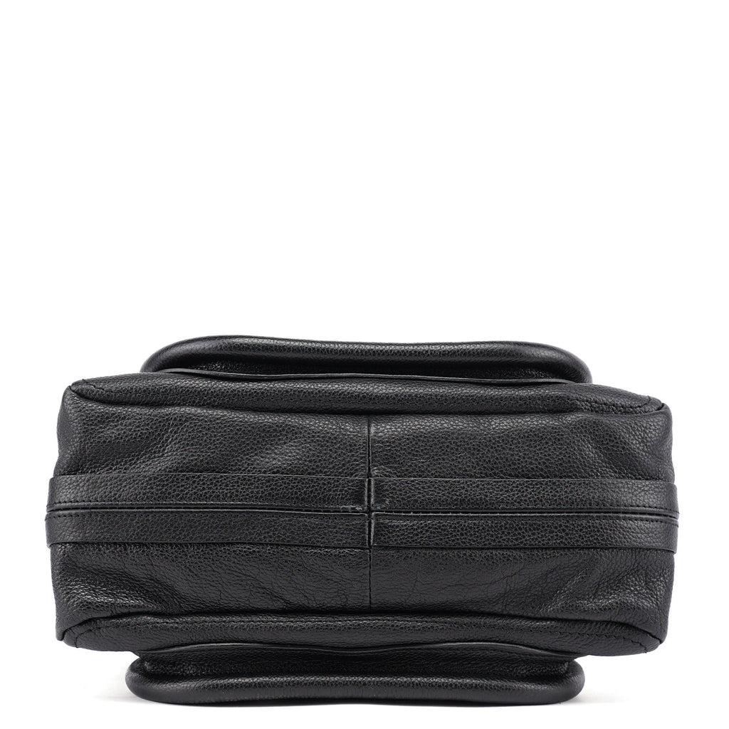 Black Leather Paraty 2-Way Shoulder Bag