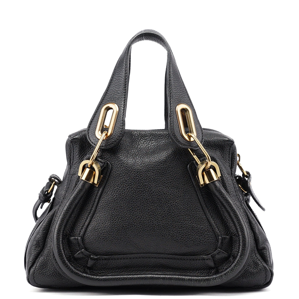 Black Leather Paraty 2-Way Shoulder Bag