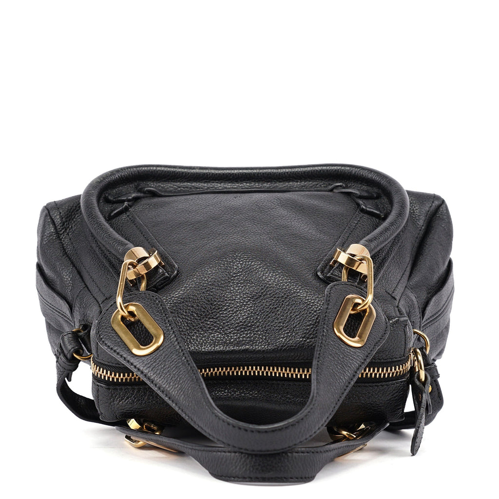 Black Leather Paraty 2-Way Shoulder Bag