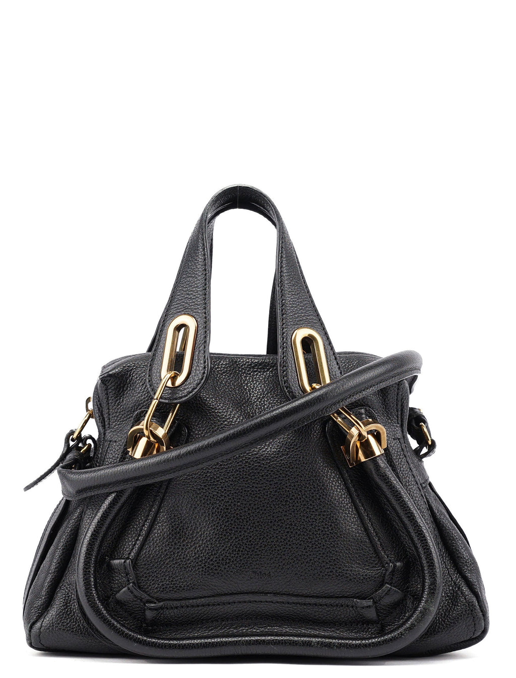 Black Leather Paraty 2-Way Shoulder Bag