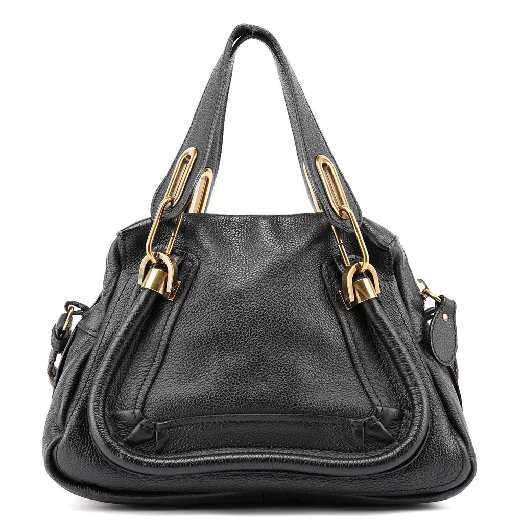 Black Leather Paraty 2-Way Shoulder Bag