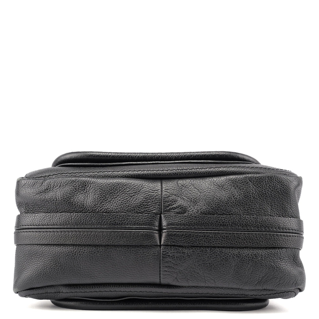 Black Leather Paraty 2-Way Shoulder Bag