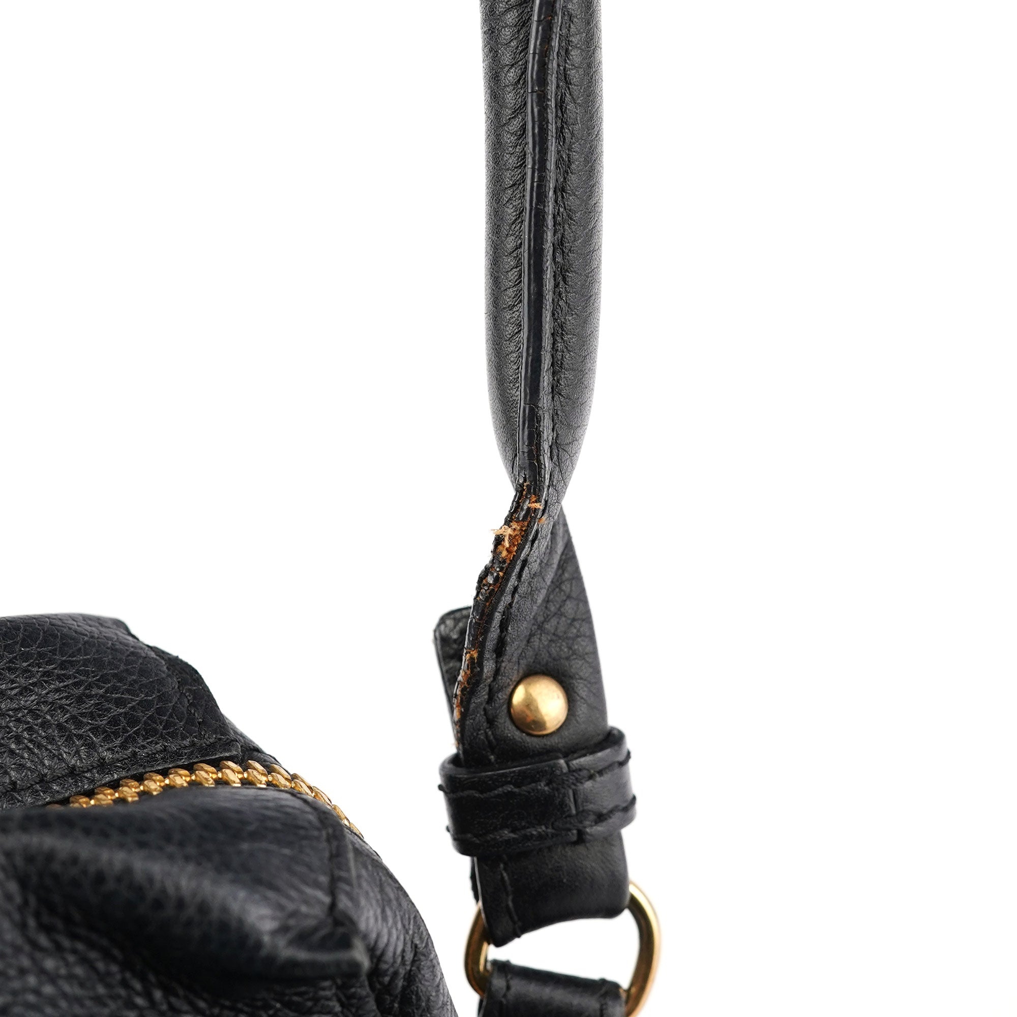 Black Leather Paraty 2-Way Shoulder Bag