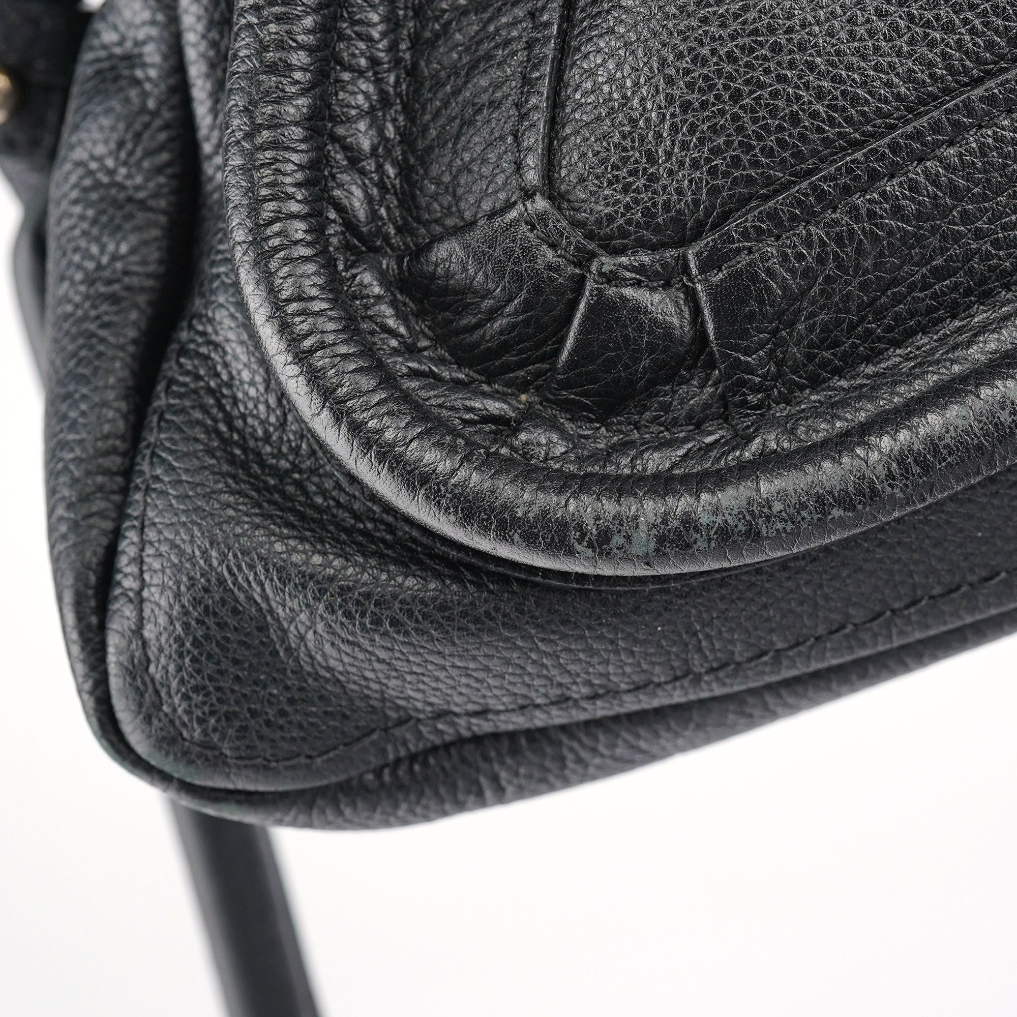 Black Leather Paraty 2-Way Shoulder Bag