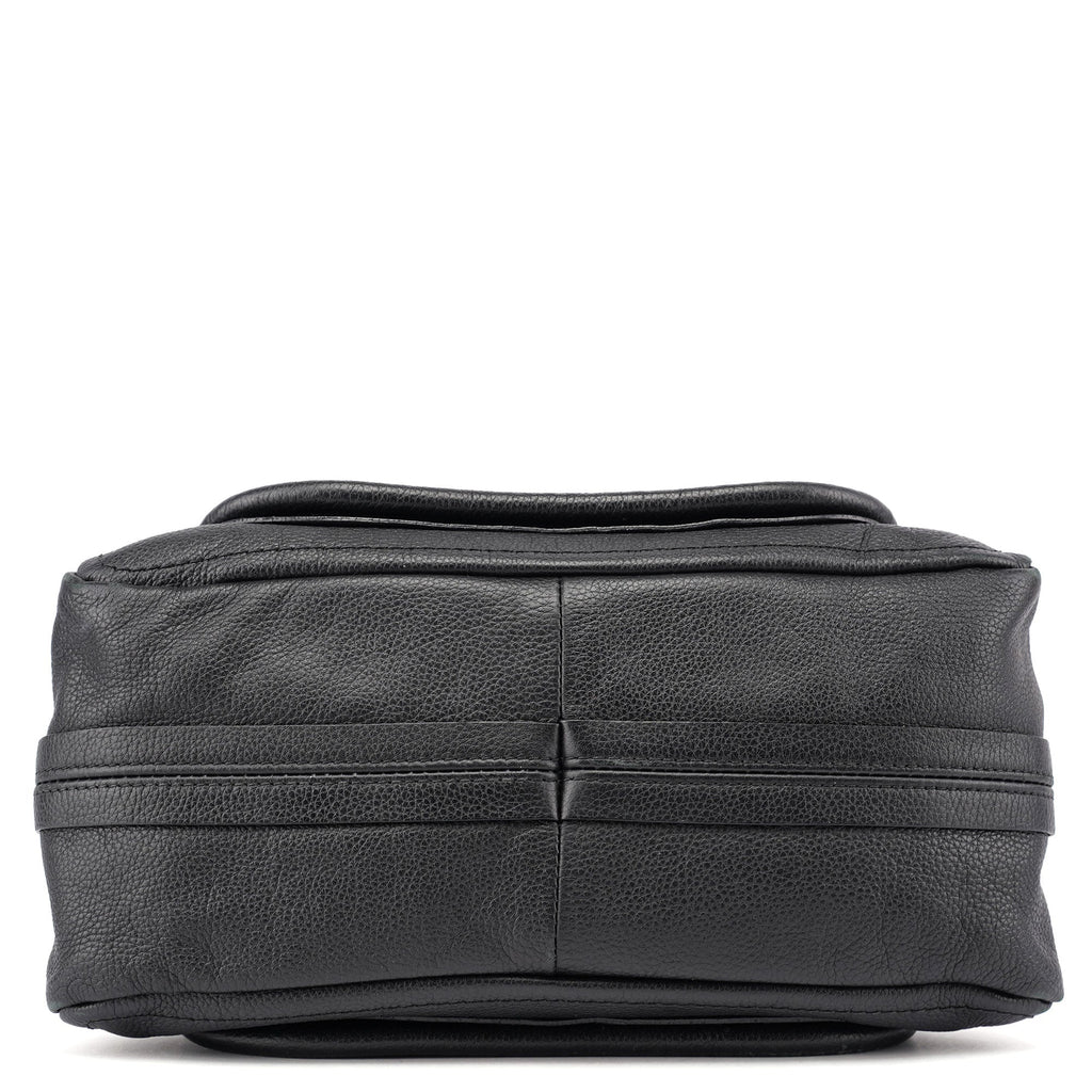 Black Leather Paraty 2-Way Shoulder Bag