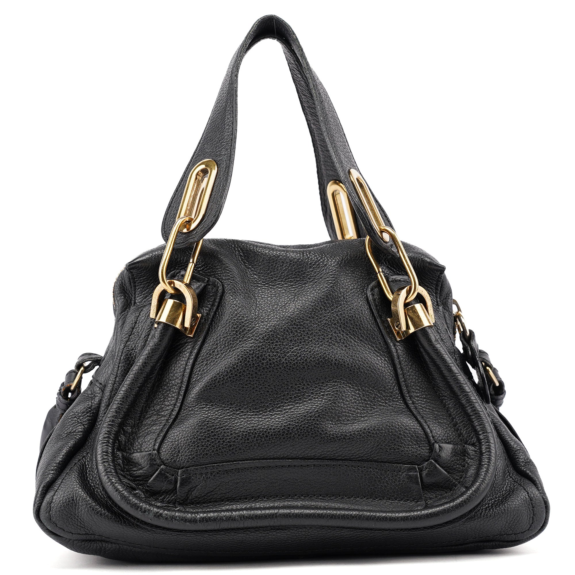 Black Leather Paraty 2-Way Shoulder Bag