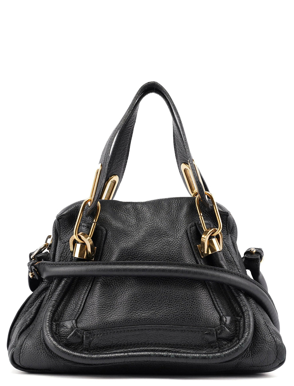 Black Leather Paraty 2-Way Shoulder Bag