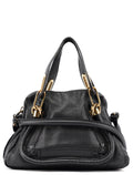 Black Leather Paraty 2-Way Shoulder Bag