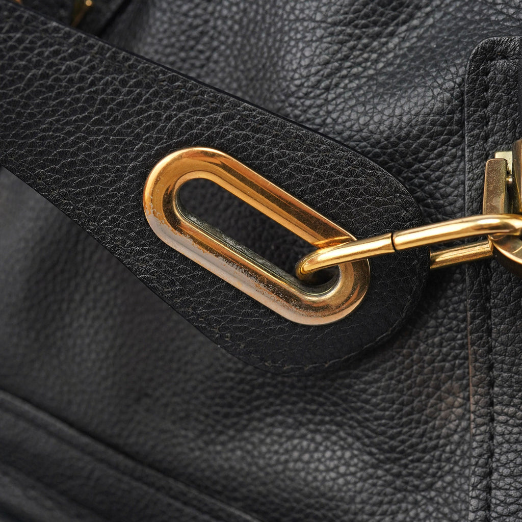 Black Leather Paraty 2-Way Shoulder Bag