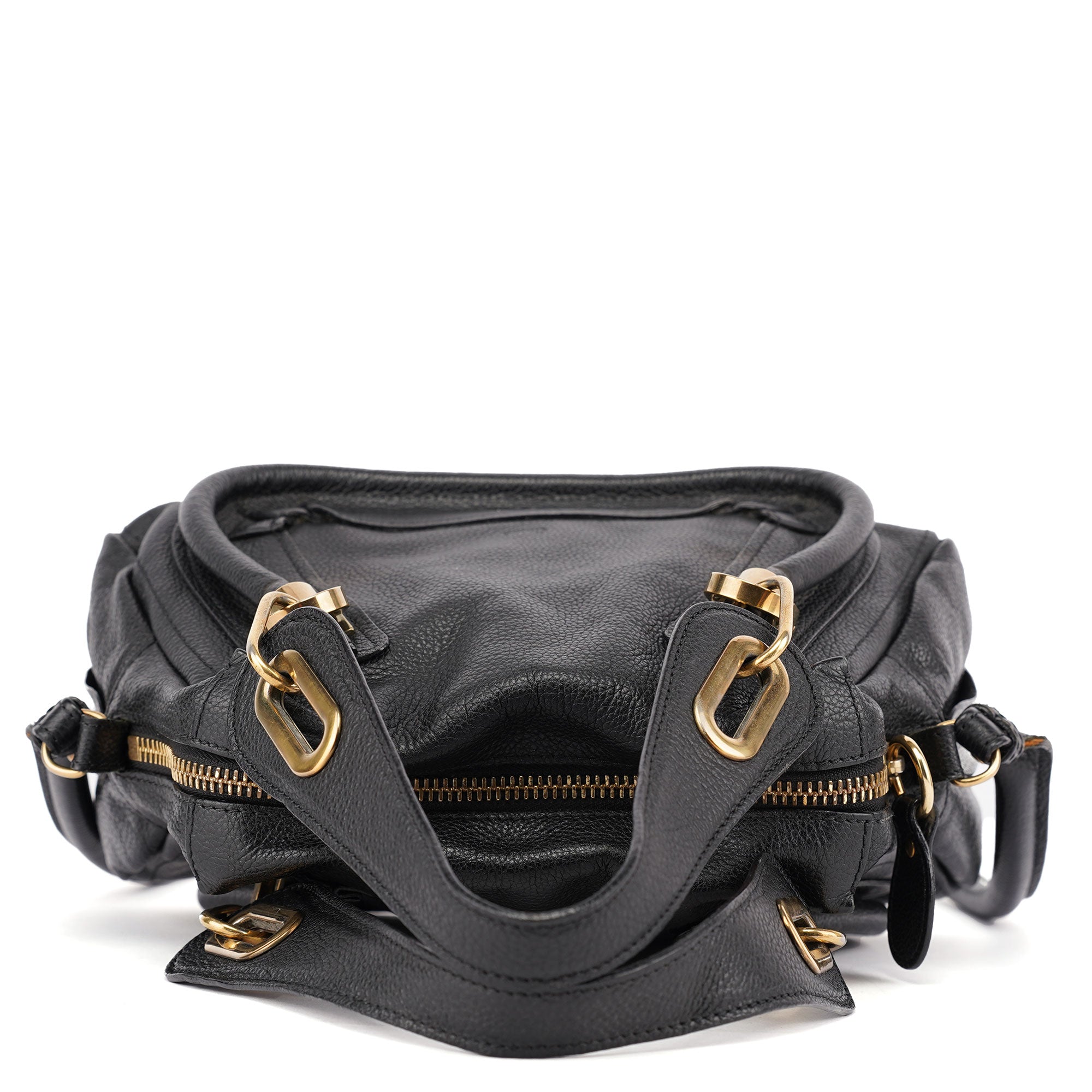Black Leather Paraty 2-Way Shoulder Bag