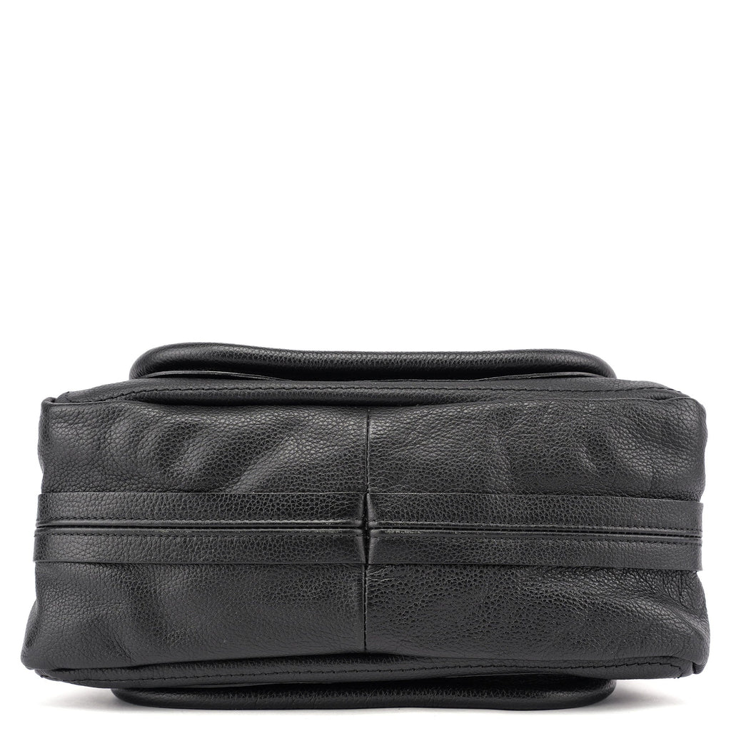Black Leather Paraty 2-Way Shoulder Bag