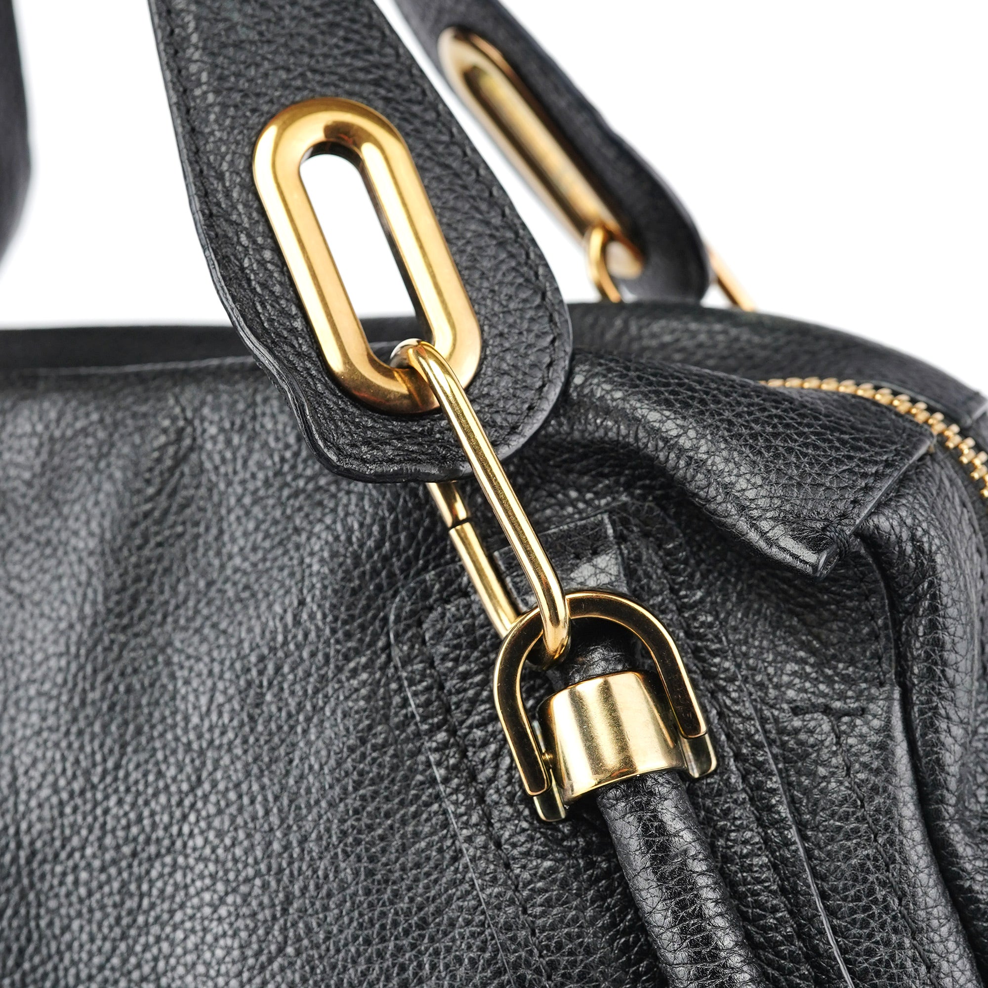 Black Leather Paraty 2-Way Shoulder Bag