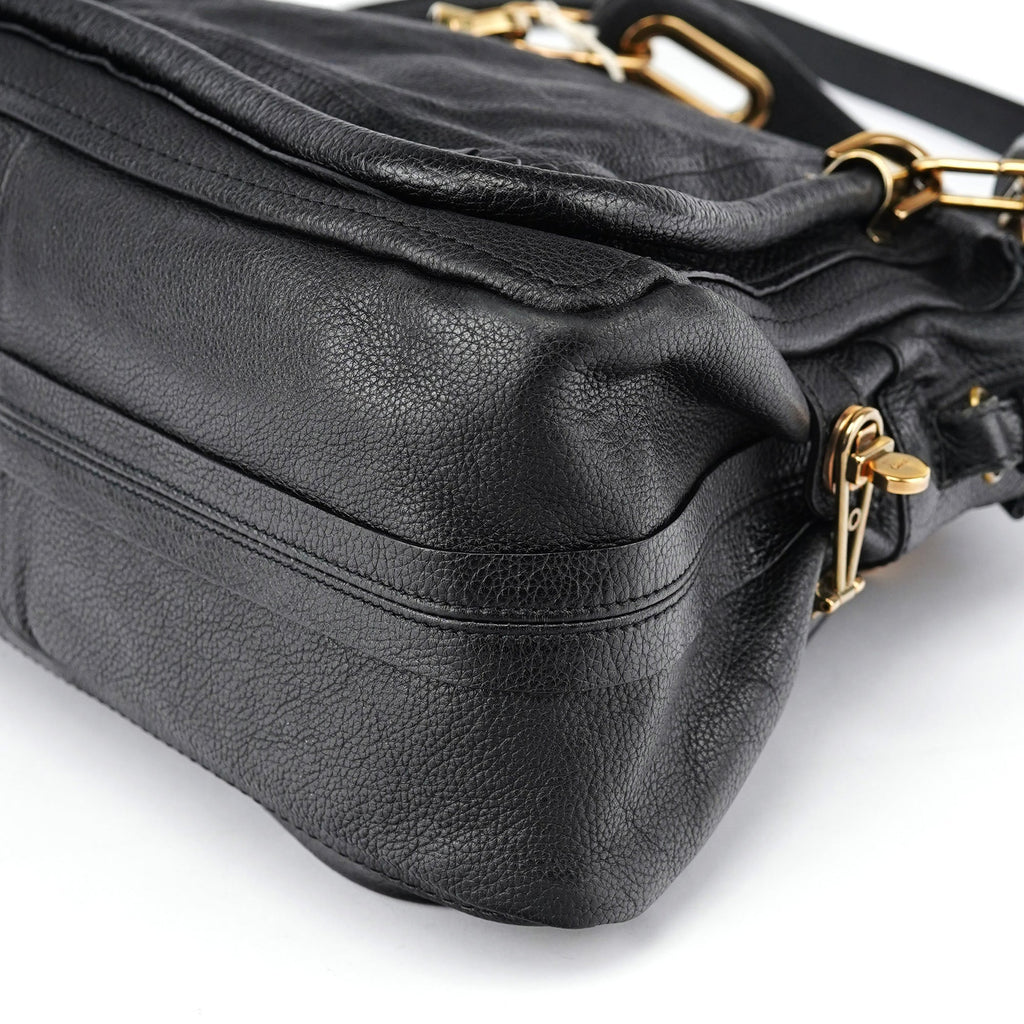 Black Leather Paraty 2-Way Shoulder Bag
