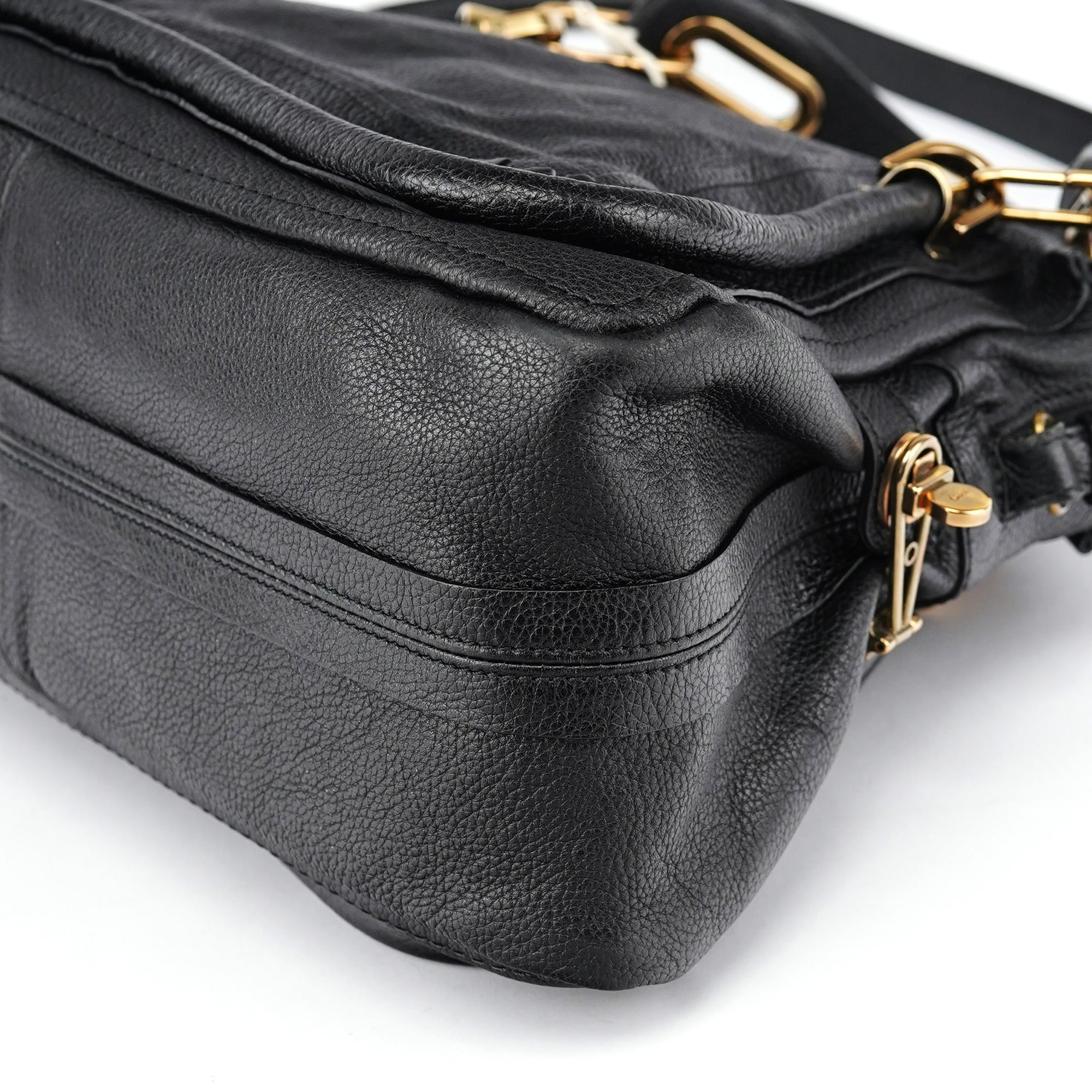 Black Leather Paraty 2-Way Shoulder Bag