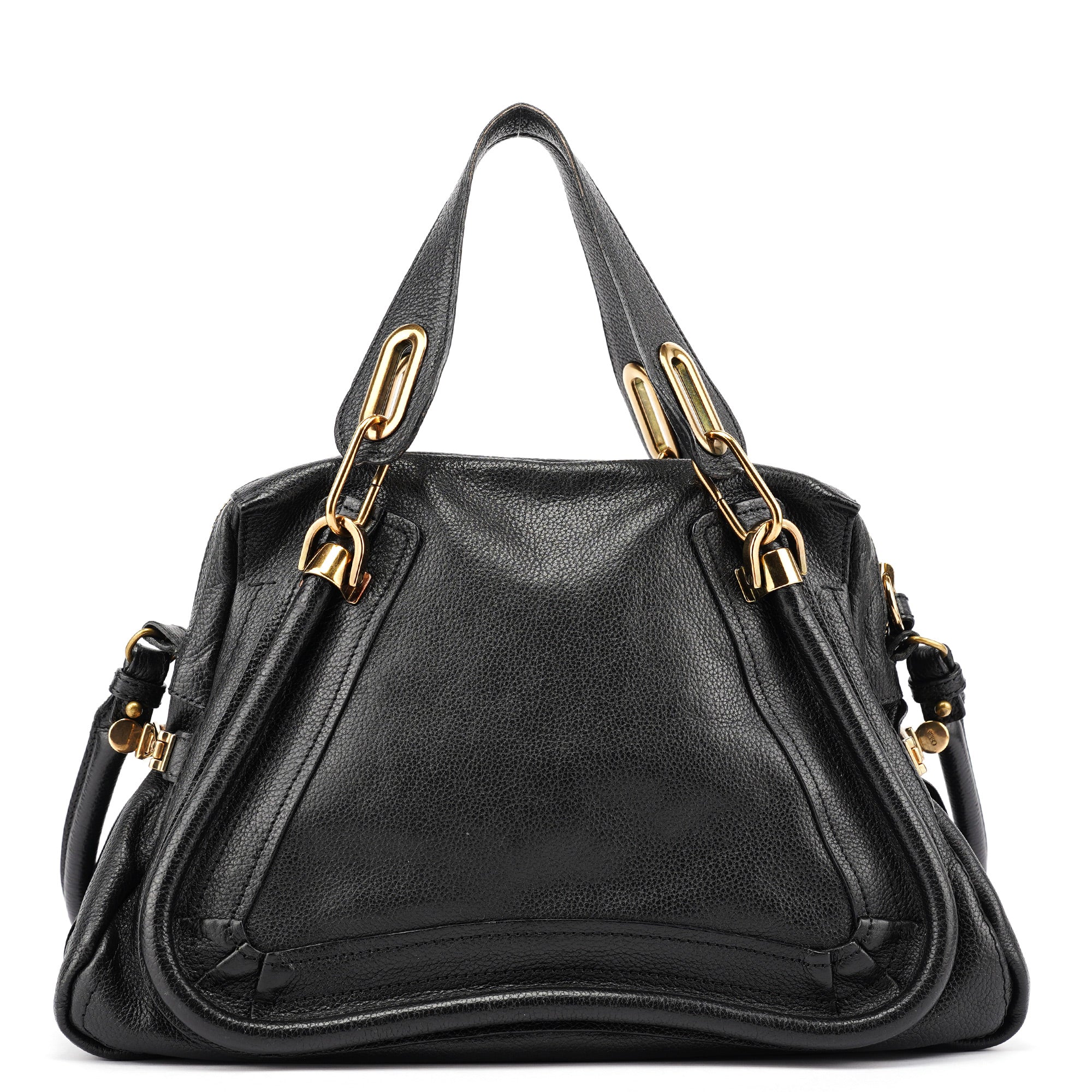 Black Leather Paraty 2-Way Shoulder Bag
