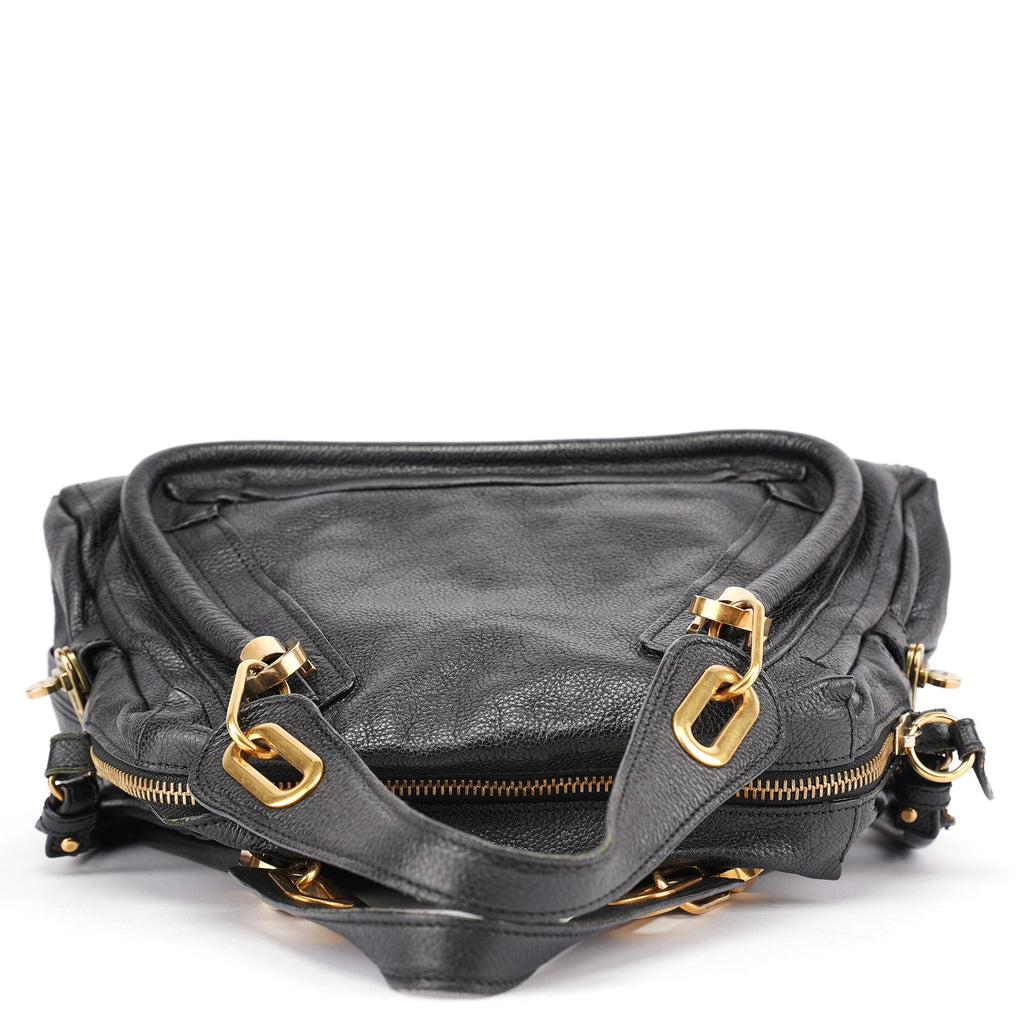 Black Leather Paraty 2-Way Shoulder Bag