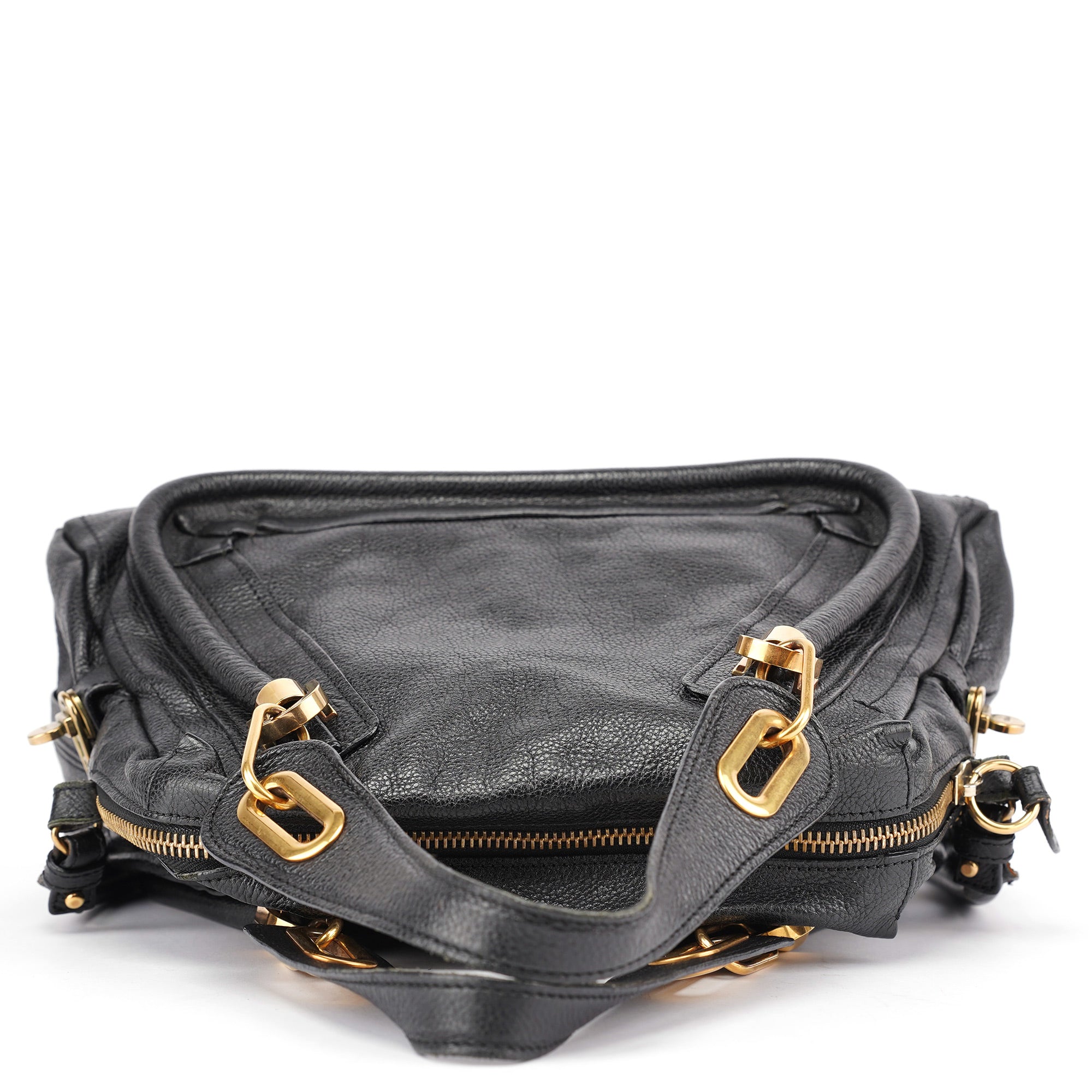 Black Leather Paraty 2-Way Shoulder Bag