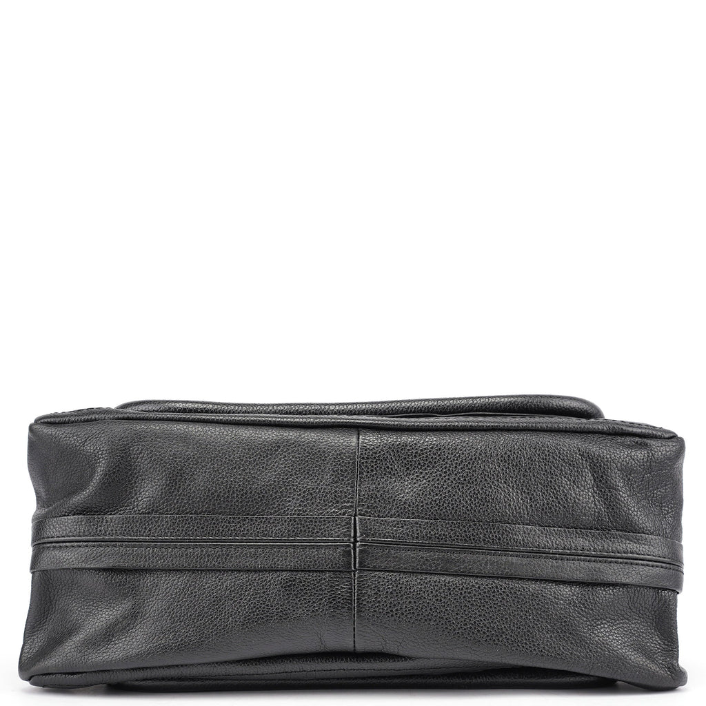 Black Leather Paraty 2-Way Shoulder Bag