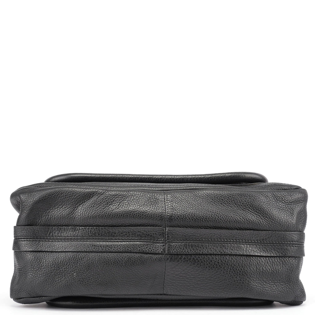 Black Leather Paraty 2-Way Shoulder Bag