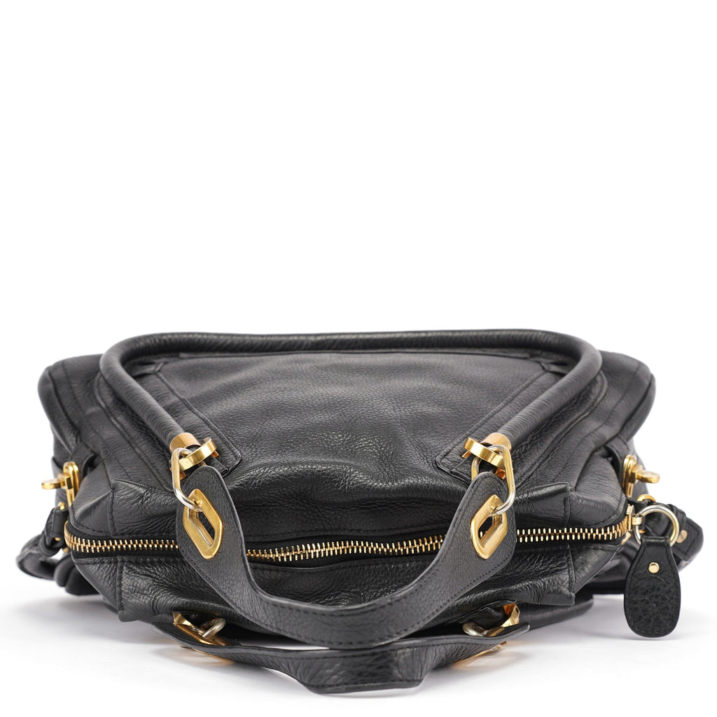 Black Leather Paraty 2-Way Shoulder Bag