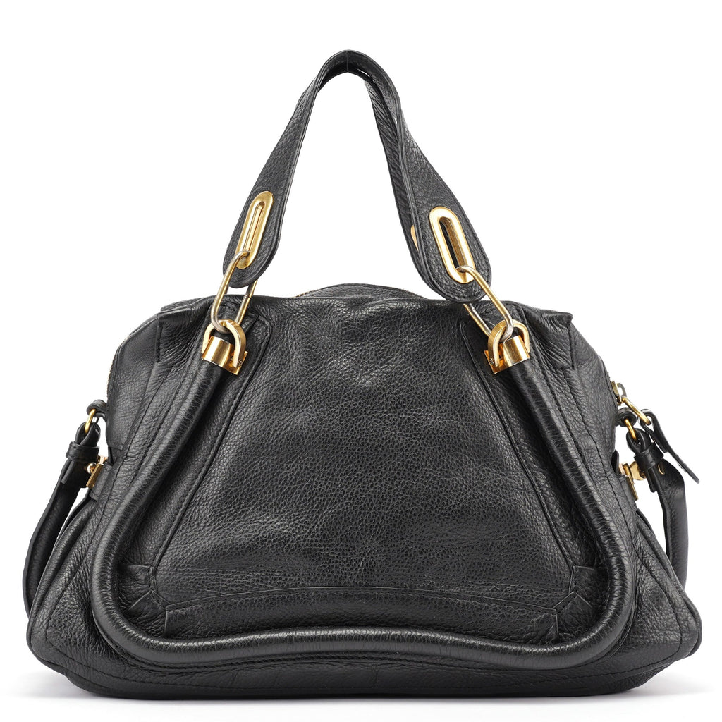Black Leather Paraty 2-Way Shoulder Bag