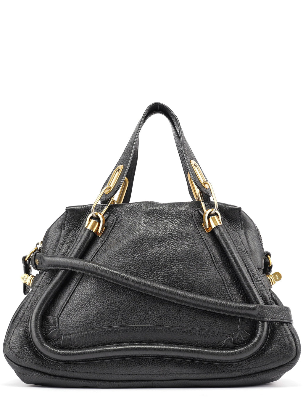 Black Leather Paraty 2-Way Shoulder Bag