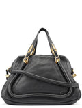 Black Leather Paraty 2-Way Shoulder Bag