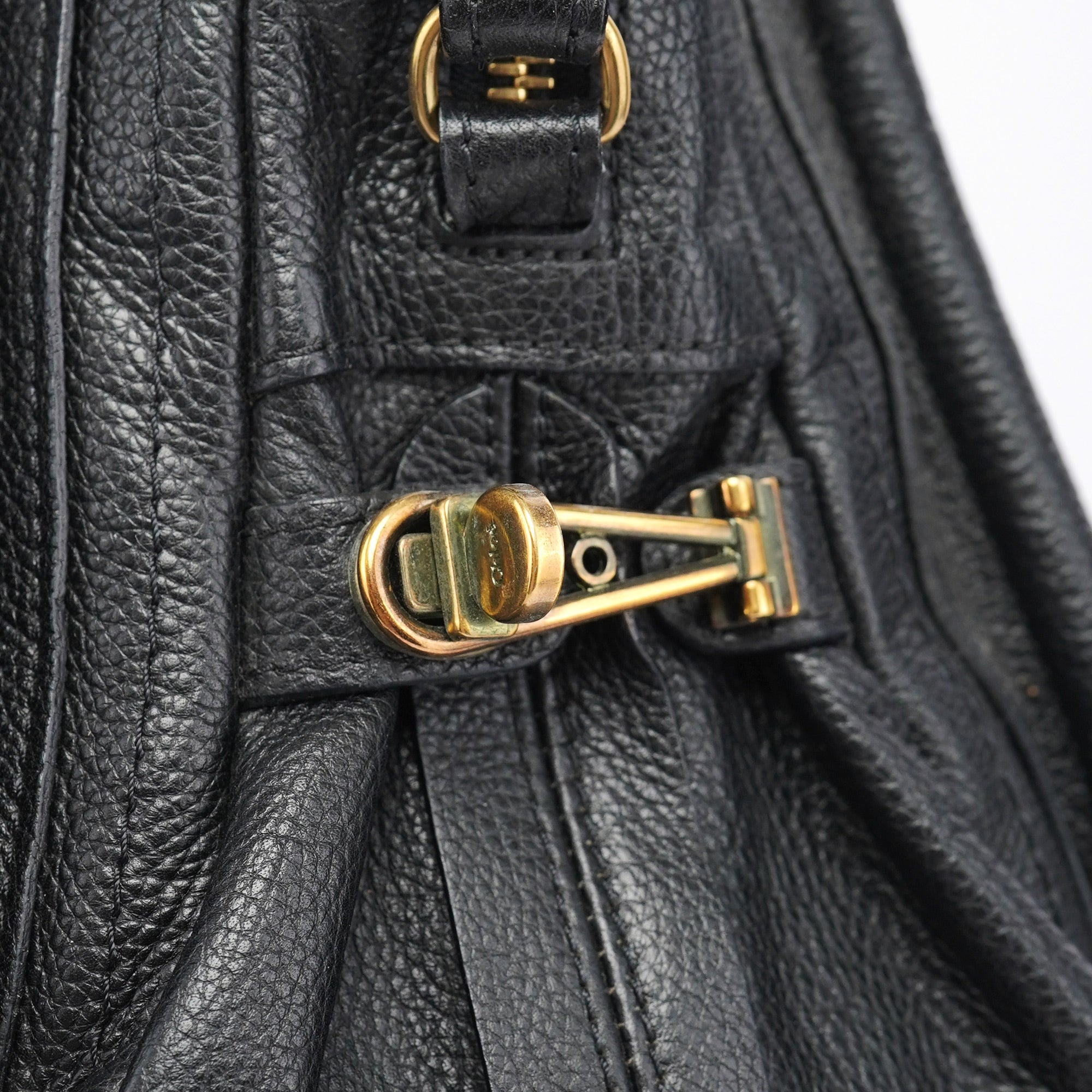 Black Leather Paraty 2-Way Shoulder Bag