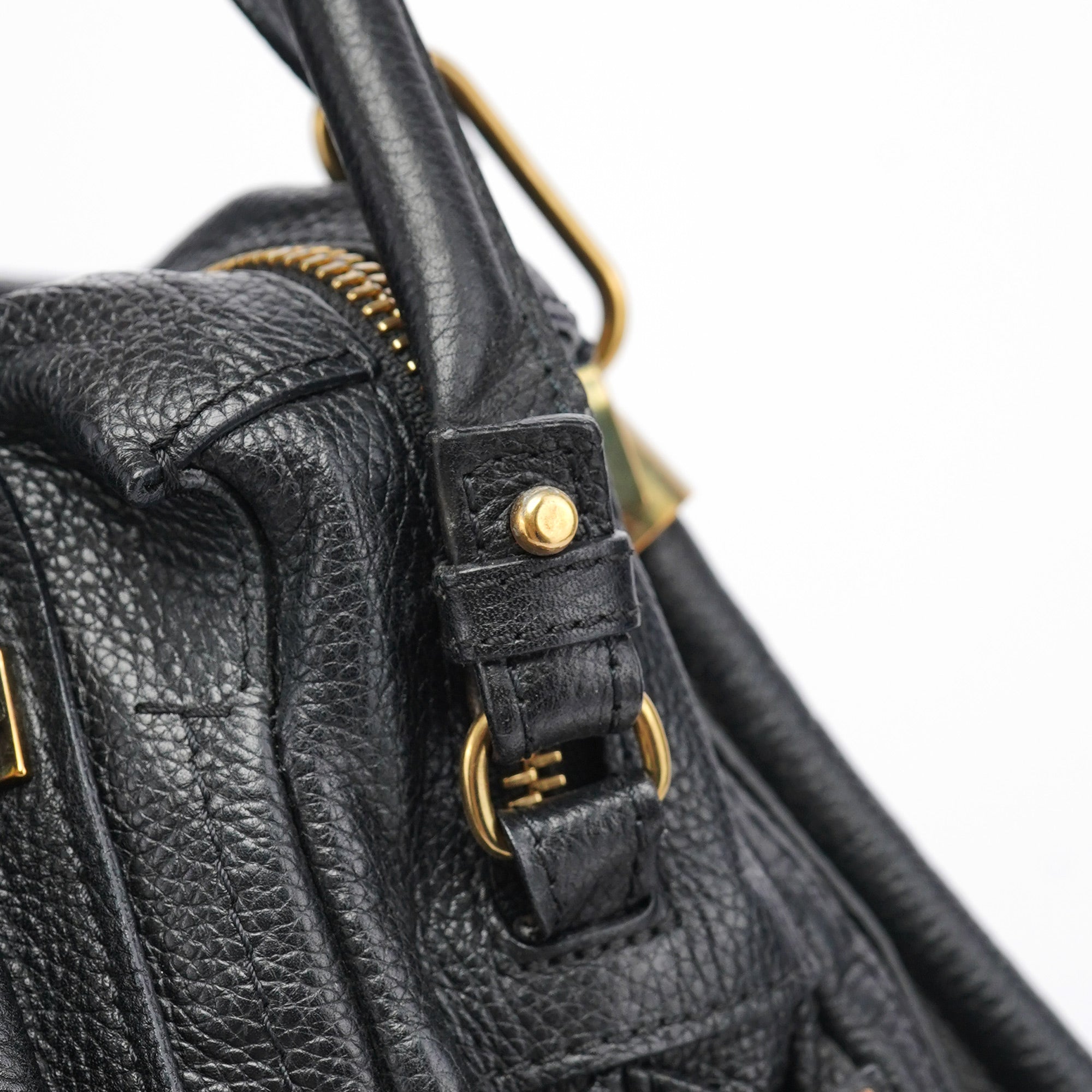Black Leather Paraty 2-Way Shoulder Bag