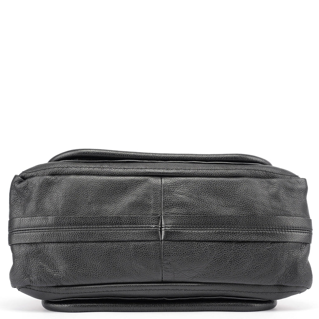 Black Leather Paraty 2-Way Shoulder Bag