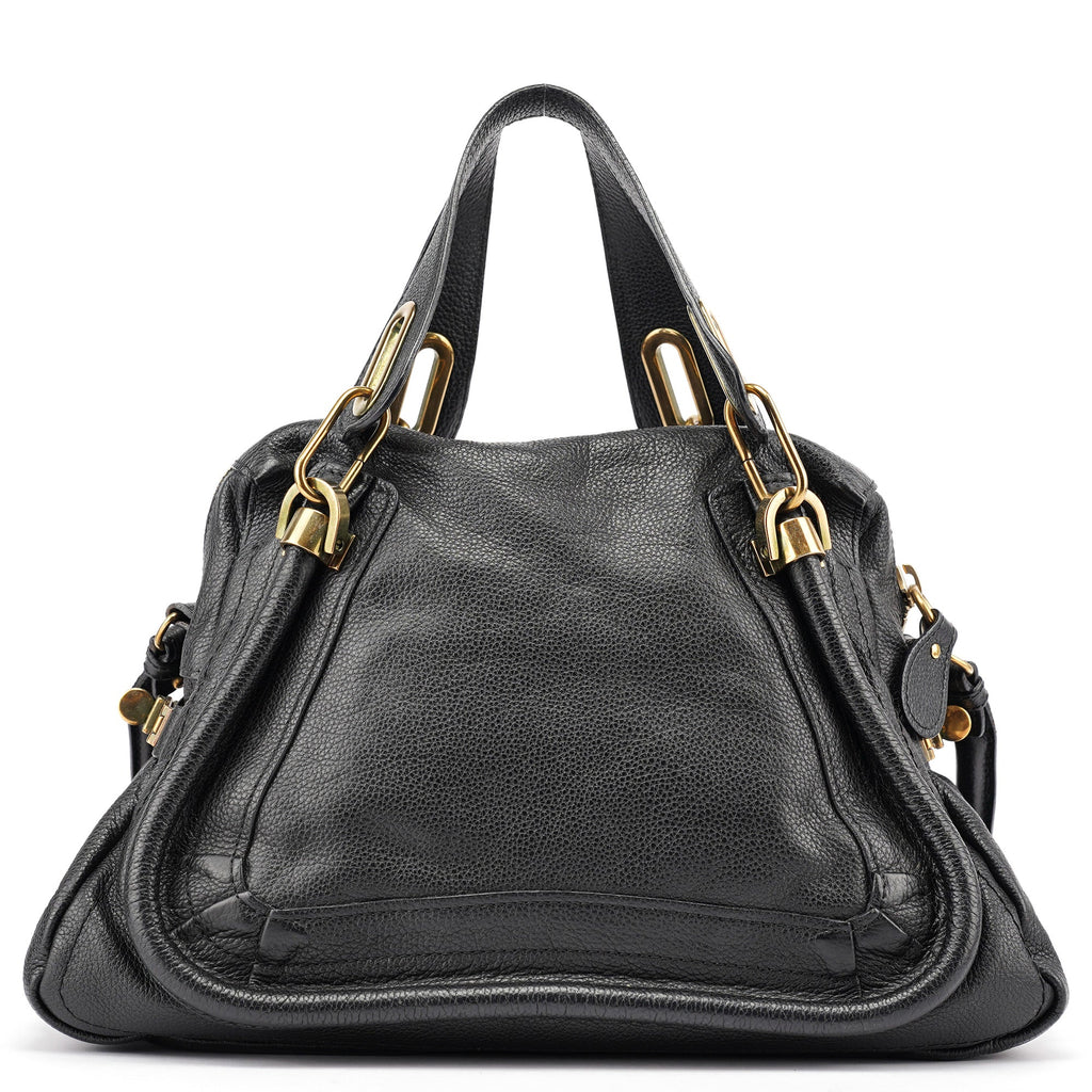 Black Leather Paraty 2-Way Shoulder Bag