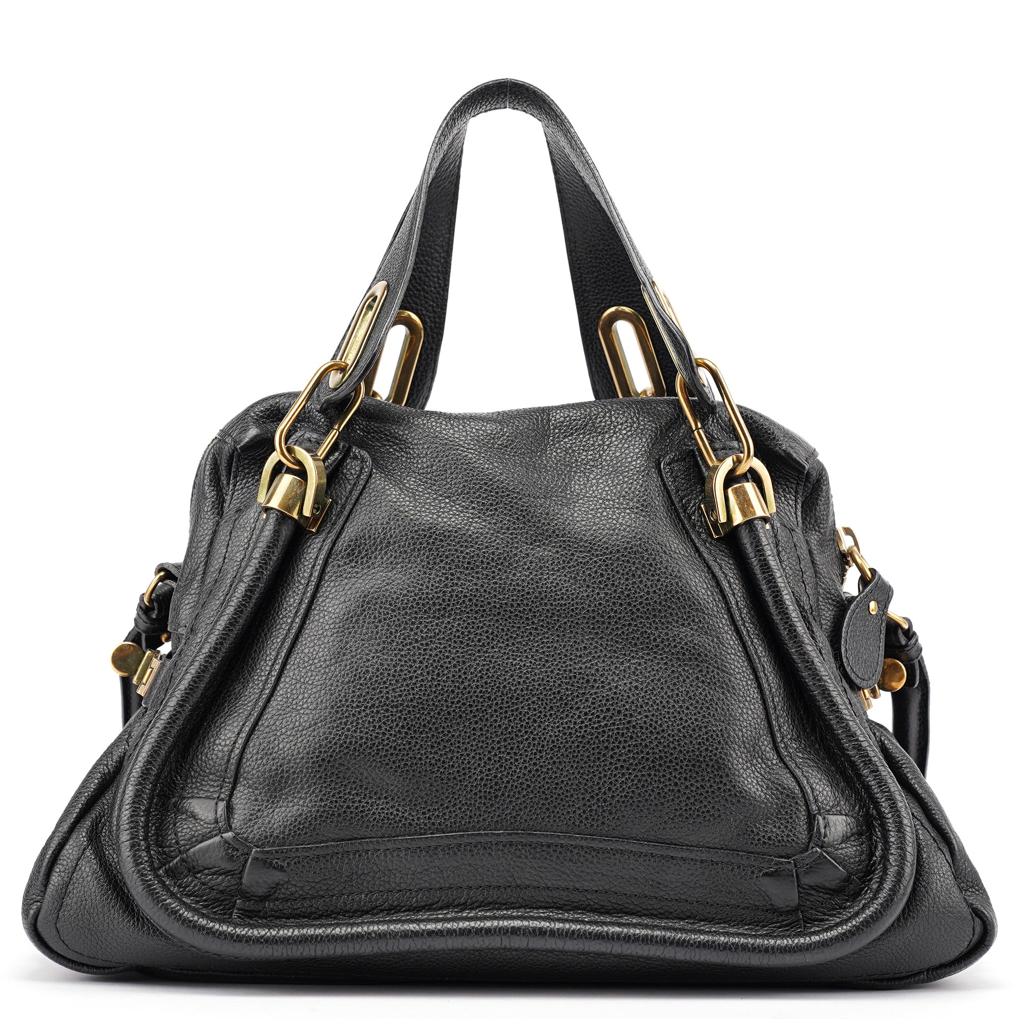 Black Leather Paraty 2-Way Shoulder Bag