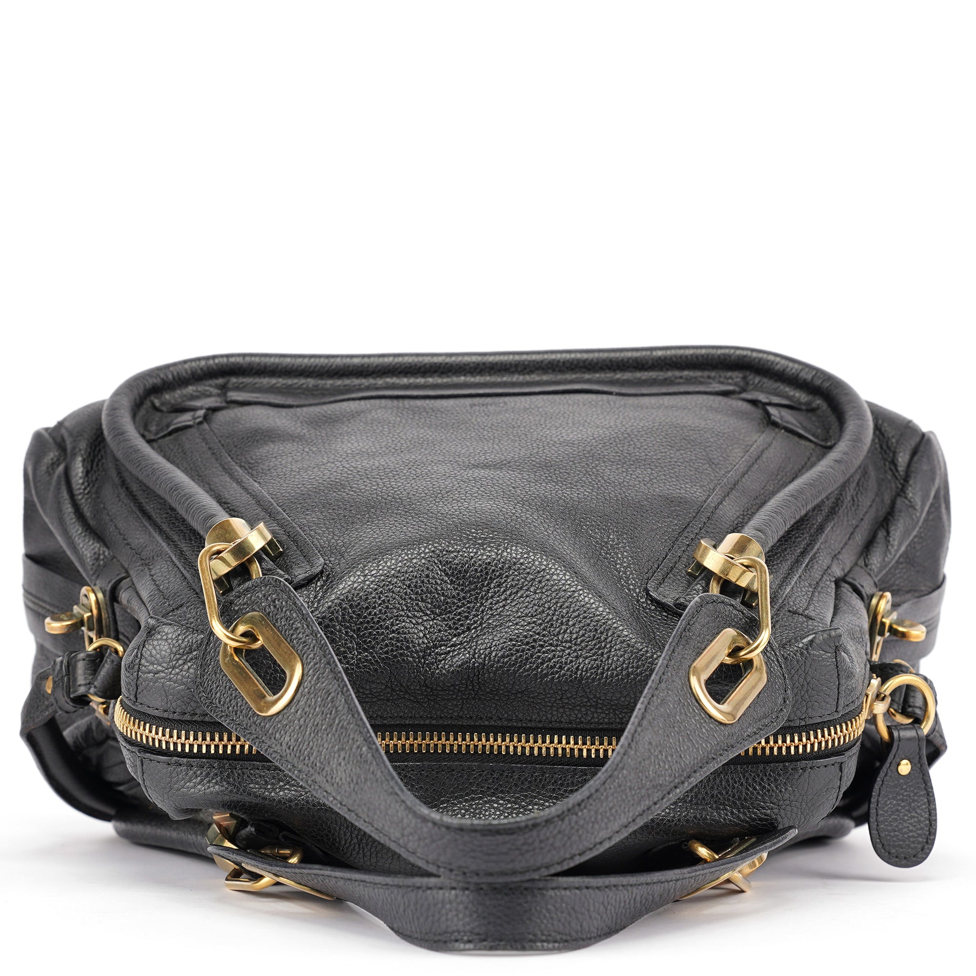 Black Leather Paraty 2-Way Shoulder Bag