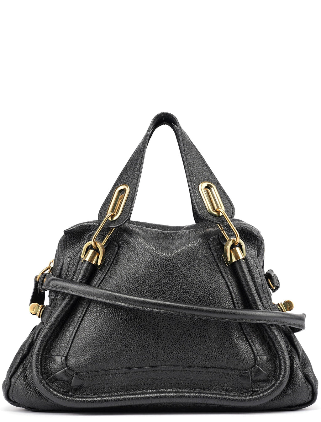 Black Leather Paraty 2-Way Shoulder Bag