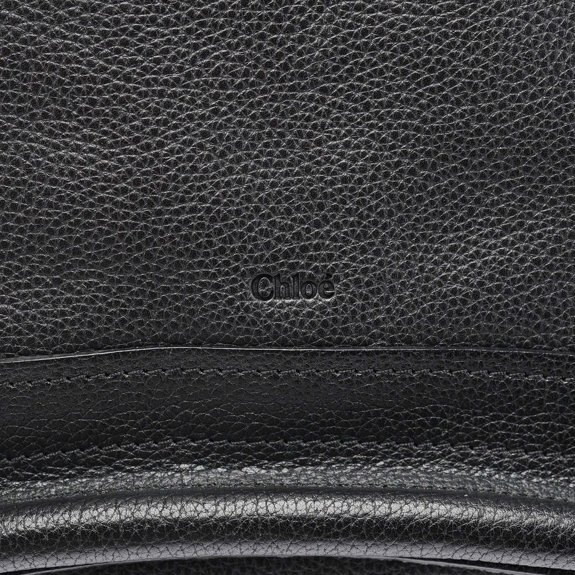 Black Leather Paraty 2-Way Shoulder Bag