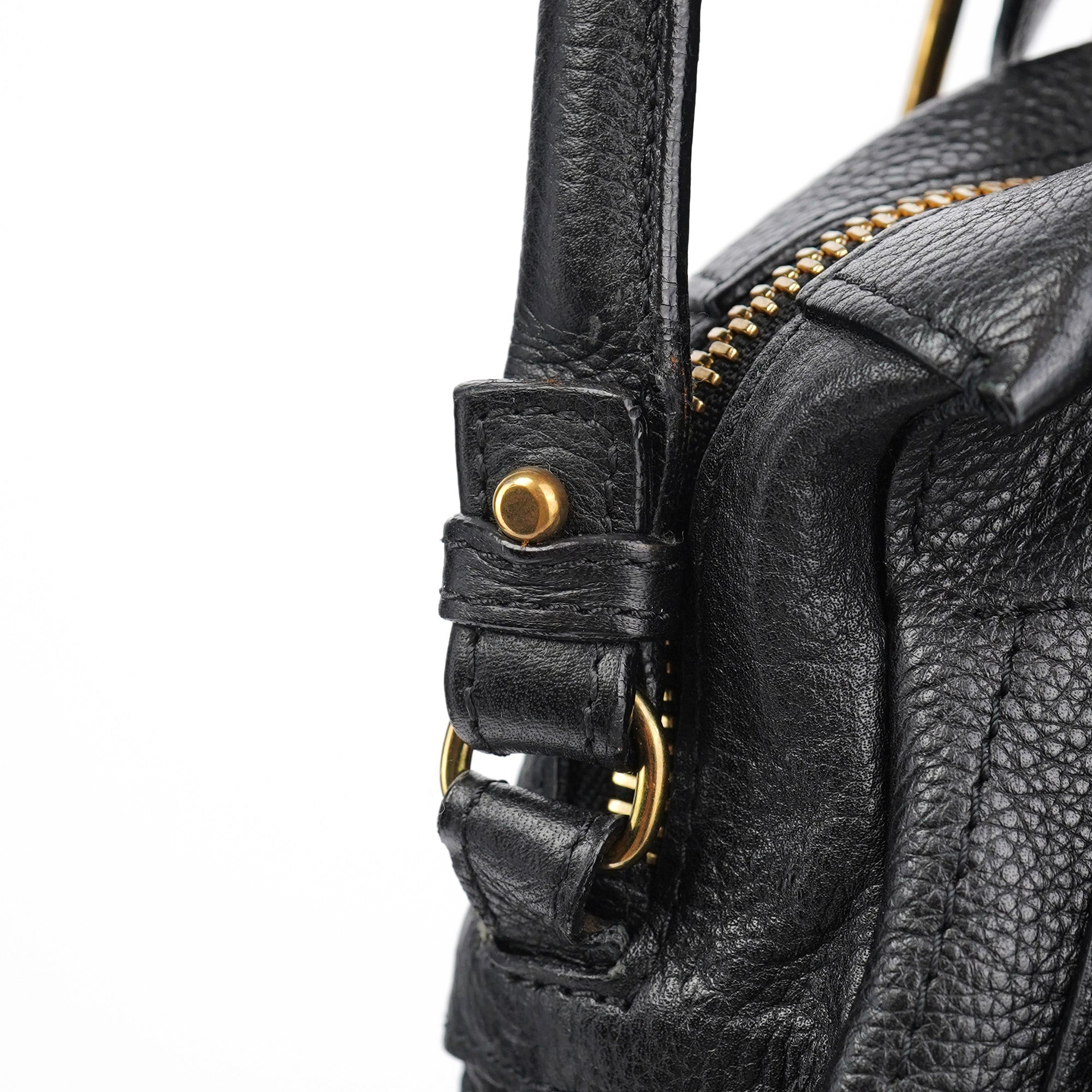 Black Leather Paraty 2-Way Shoulder Bag
