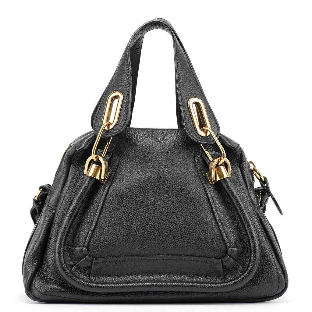 Black Leather Paraty 2-Way Shoulder Bag