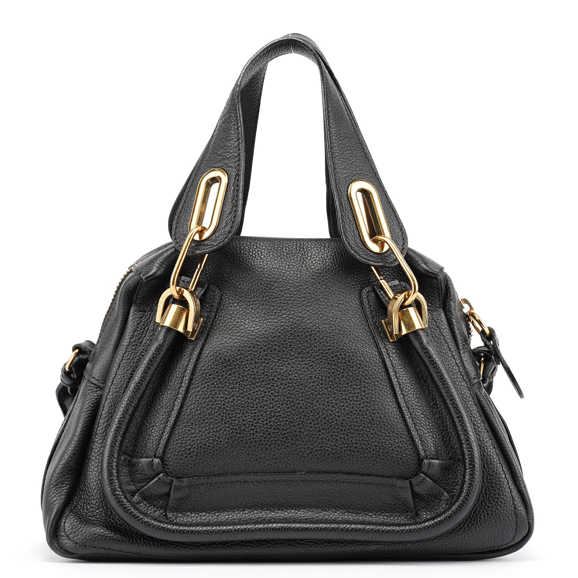 Black Leather Paraty 2-Way Shoulder Bag