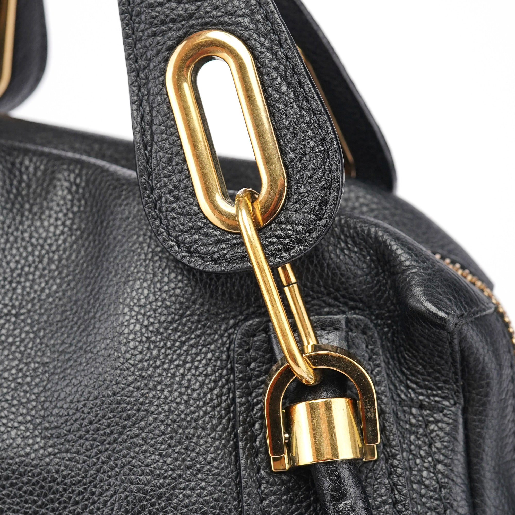 Black Leather Paraty 2-Way Shoulder Bag
