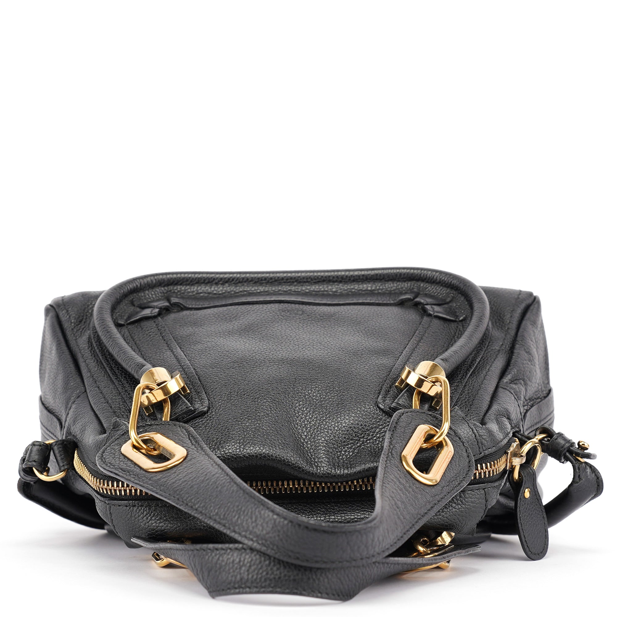 Black Leather Paraty 2-Way Shoulder Bag