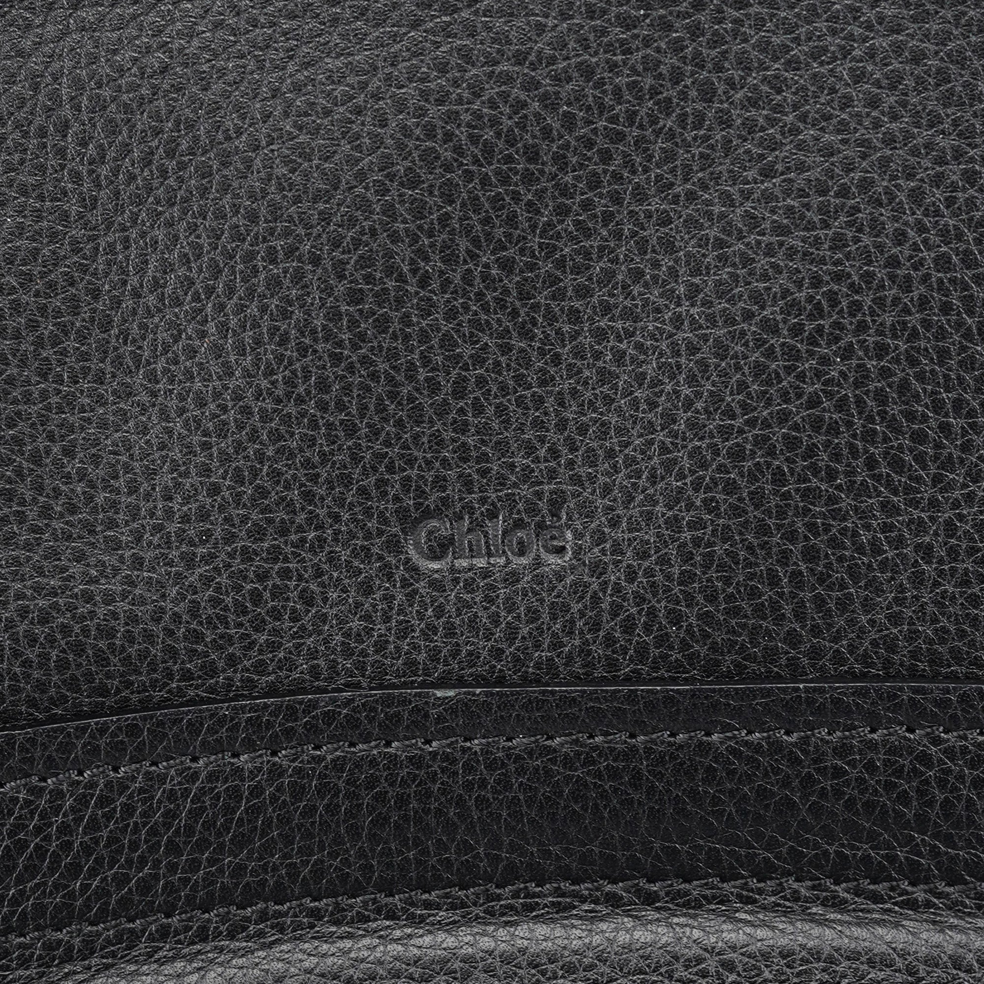 Black Leather Paraty 2-Way Shoulder Bag