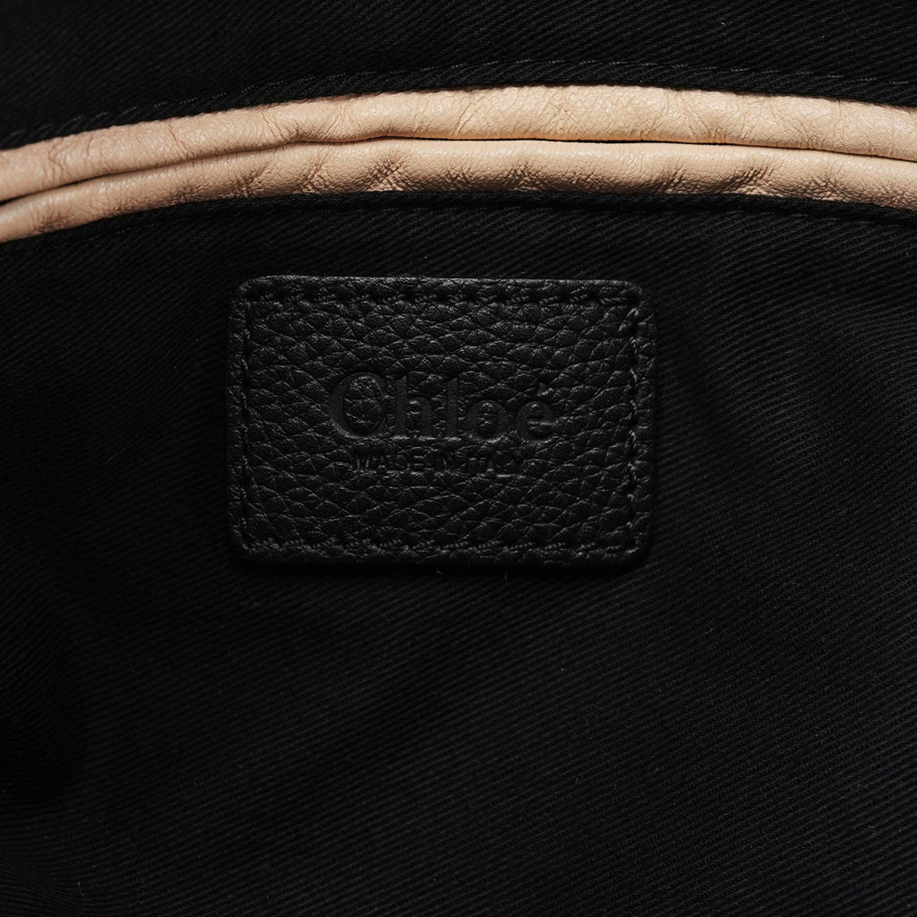Black Leather Paraty 2-Way Shoulder Bag