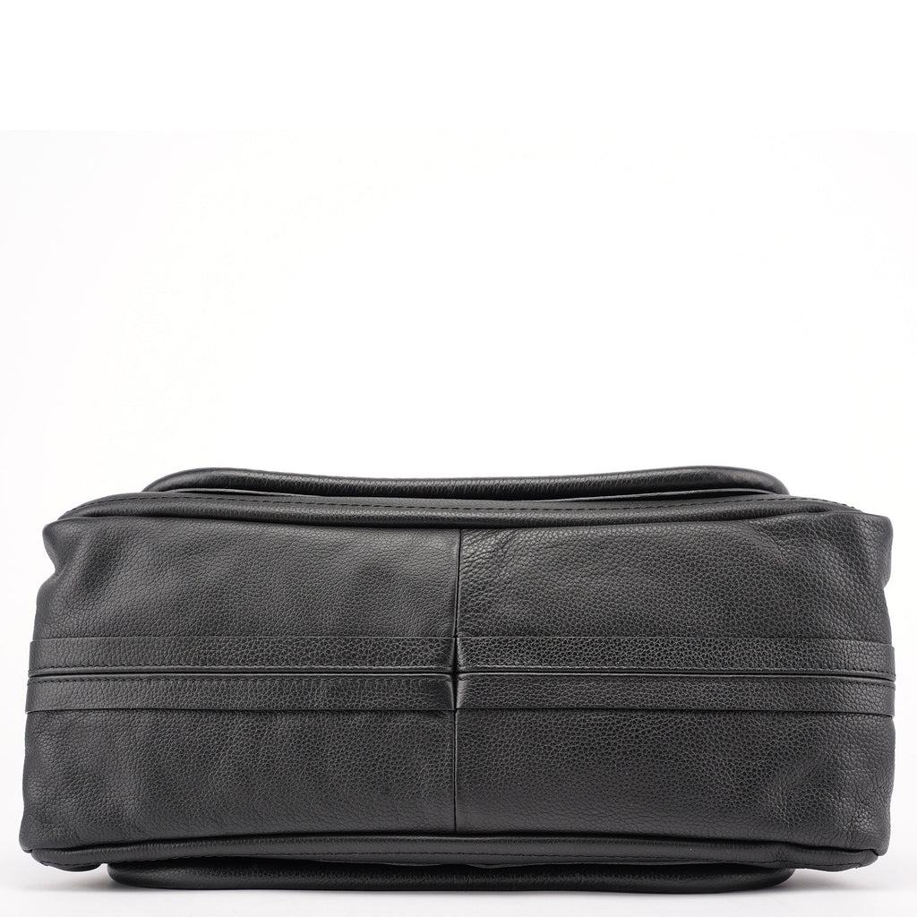 Black Leather Paraty 2-Way Shoulder Bag