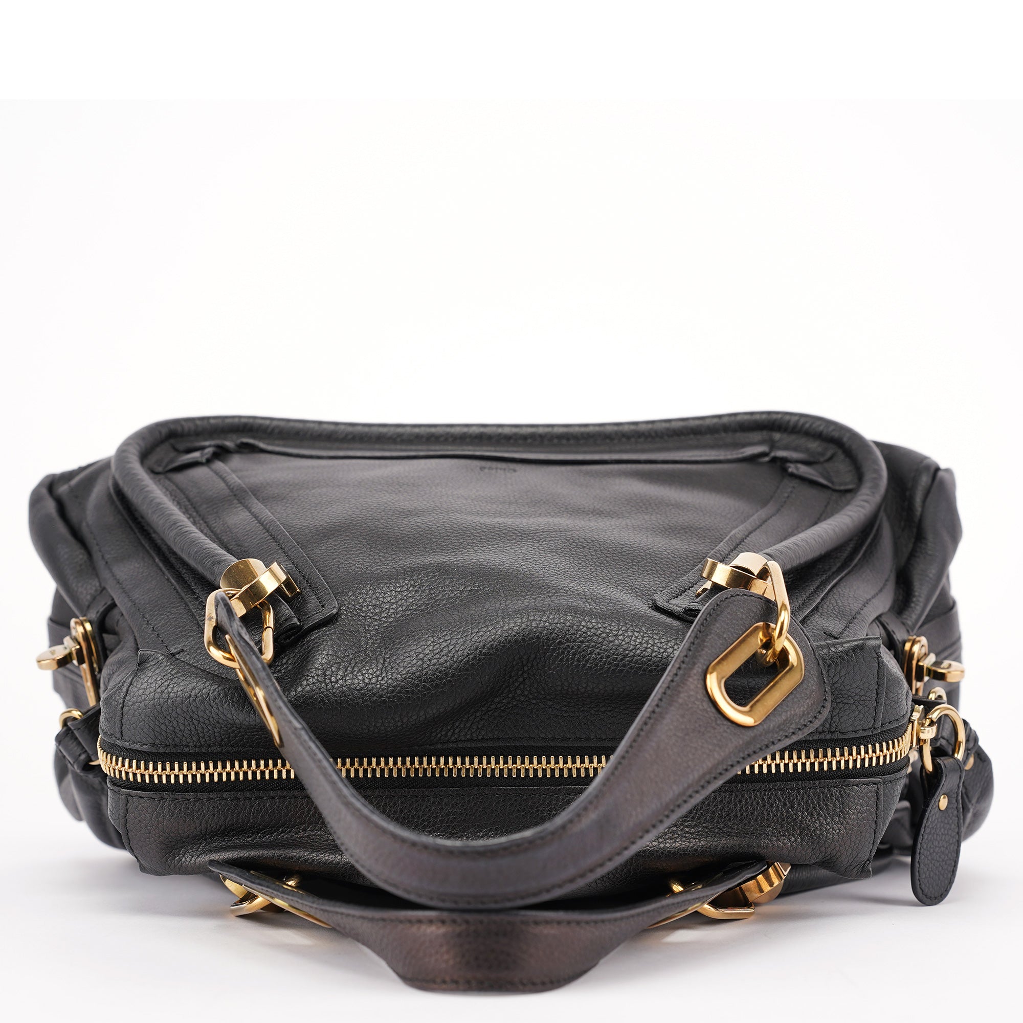 Black Leather Paraty 2-Way Shoulder Bag