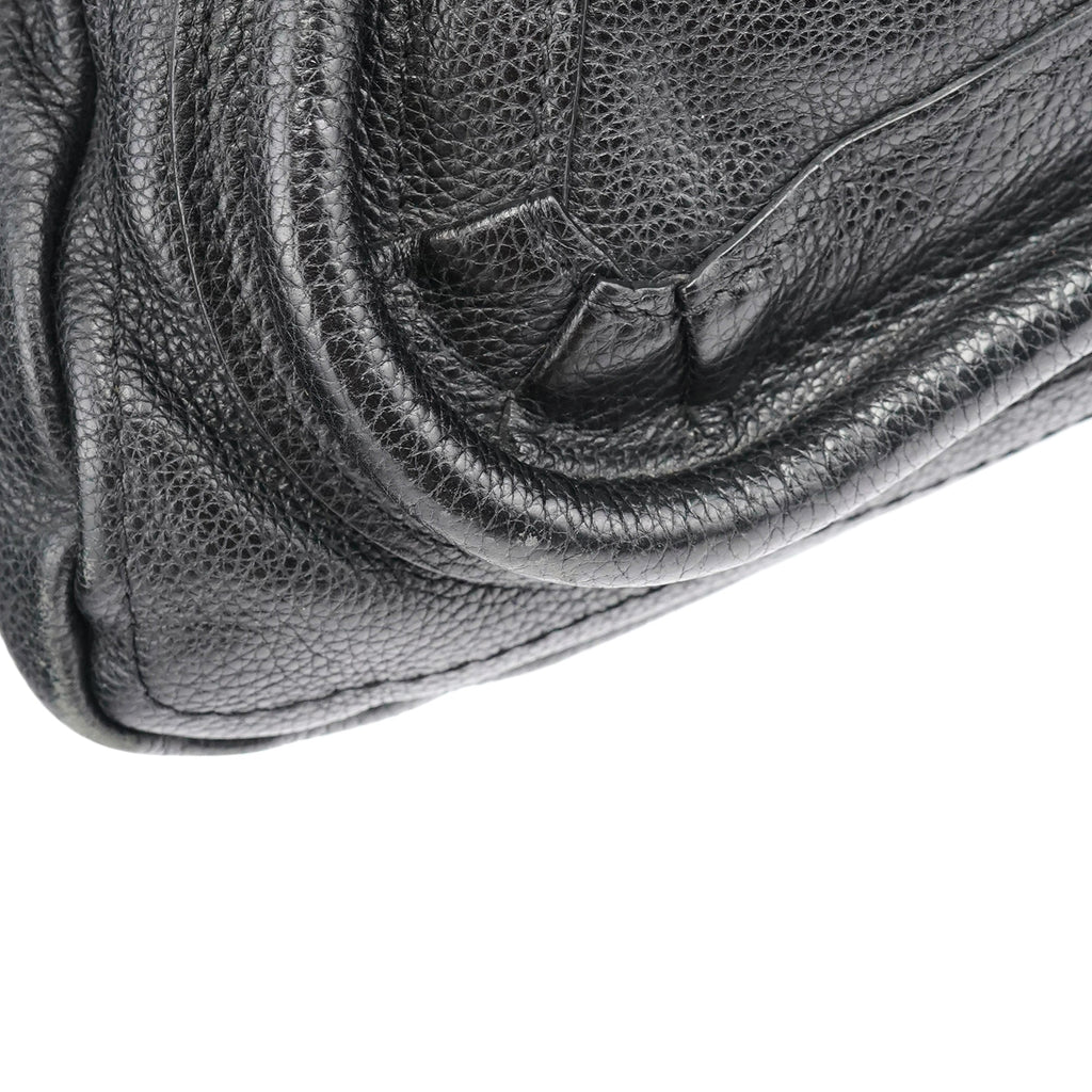 Black Leather Paraty 2-Way Shoulder Bag