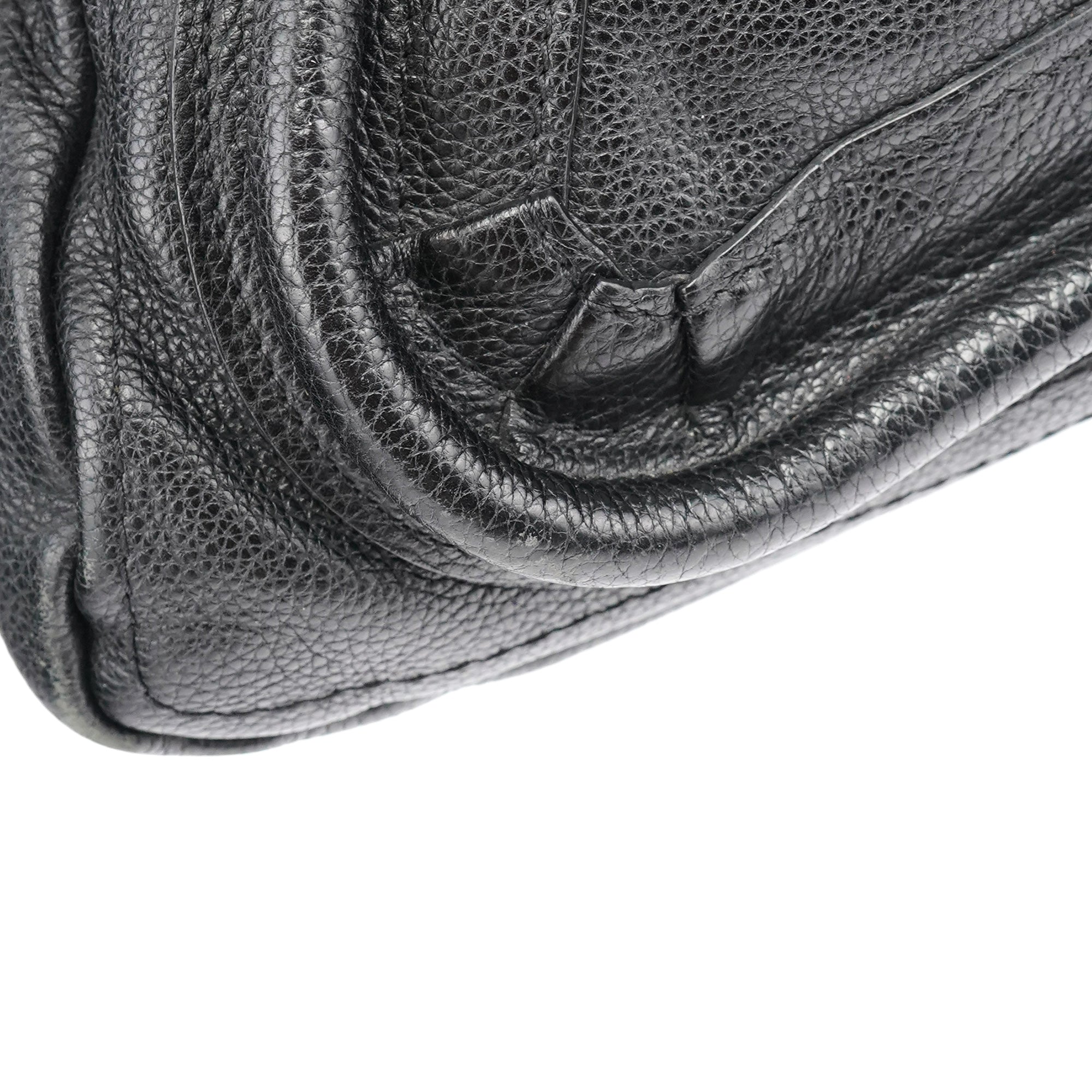Black Leather Paraty 2-Way Shoulder Bag