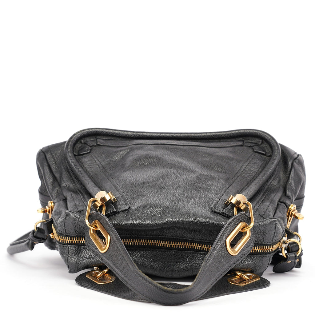 Black Leather Paraty 2-Way Shoulder Bag