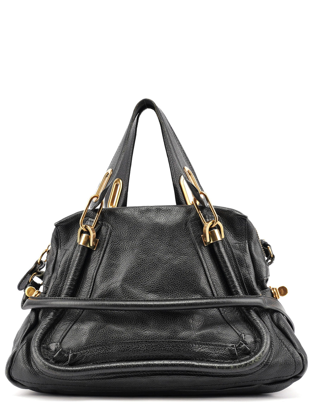 Black Leather Paraty 2-Way Shoulder Bag